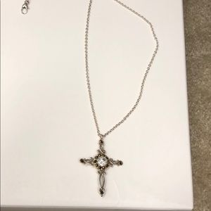 Brighton reversible stud cross necklace